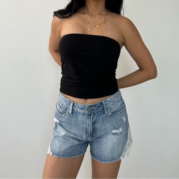 EDC by Esprit Lace Trim Denim Shorts - W30 - Picture 3 of 4